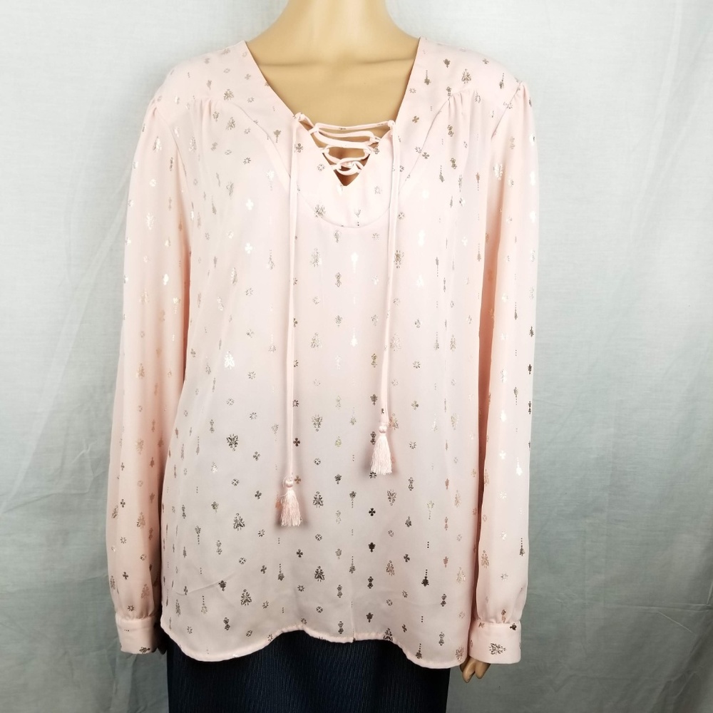 faded and glory blouse long sleeve size XXL